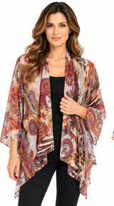 BABA – Elegant Multicolour Paisley & Animal Print Kimono Jacket