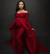 Elegant Off-Shoulder Maternity Occasion Dress