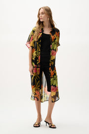 Joseph Ribkoff Tropical Print Straight Blouse Style #262949