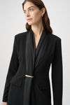 Joseph Ribkoff Scarf Collar Satin-Trim Blazer Style 264092
