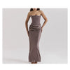 Style Women's Fashion Strapless Sexy Backless Fitted Evening Dress