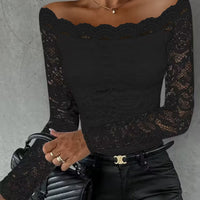 Off-shoulder Lace Top