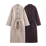 Long waistband coat jacket