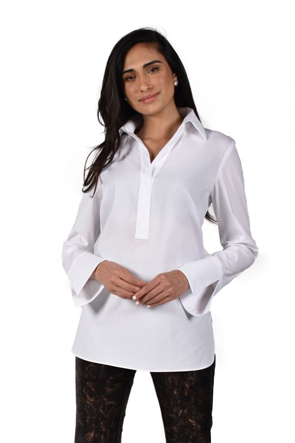 Frank Lyman Double Layer Chiffon Blouse White 176335