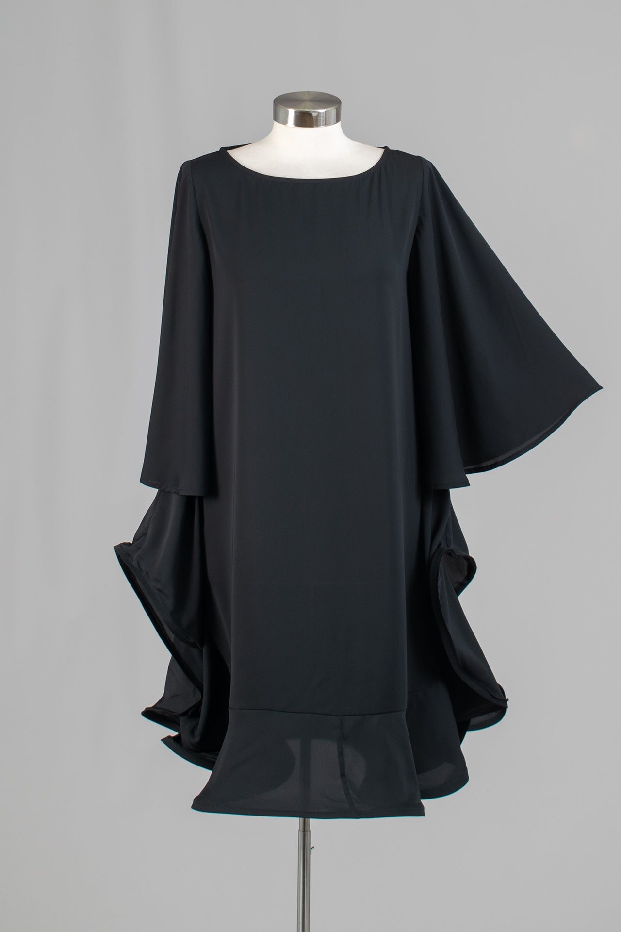 Why Black Ruffle Tunic # T190950