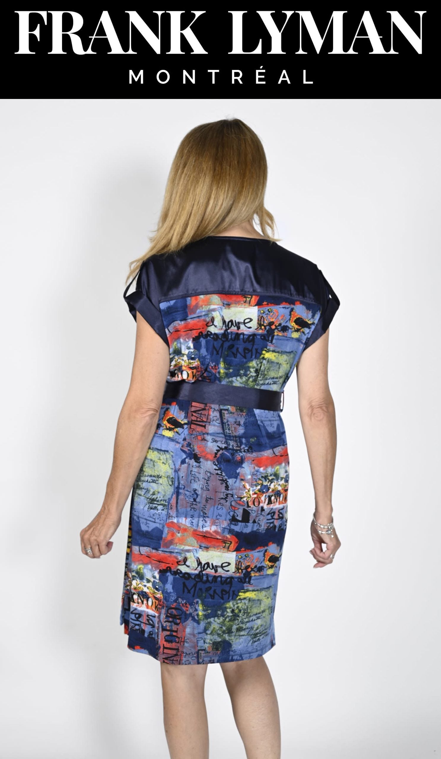 Frank Lyman Blue/Red Knit Dress # 231302