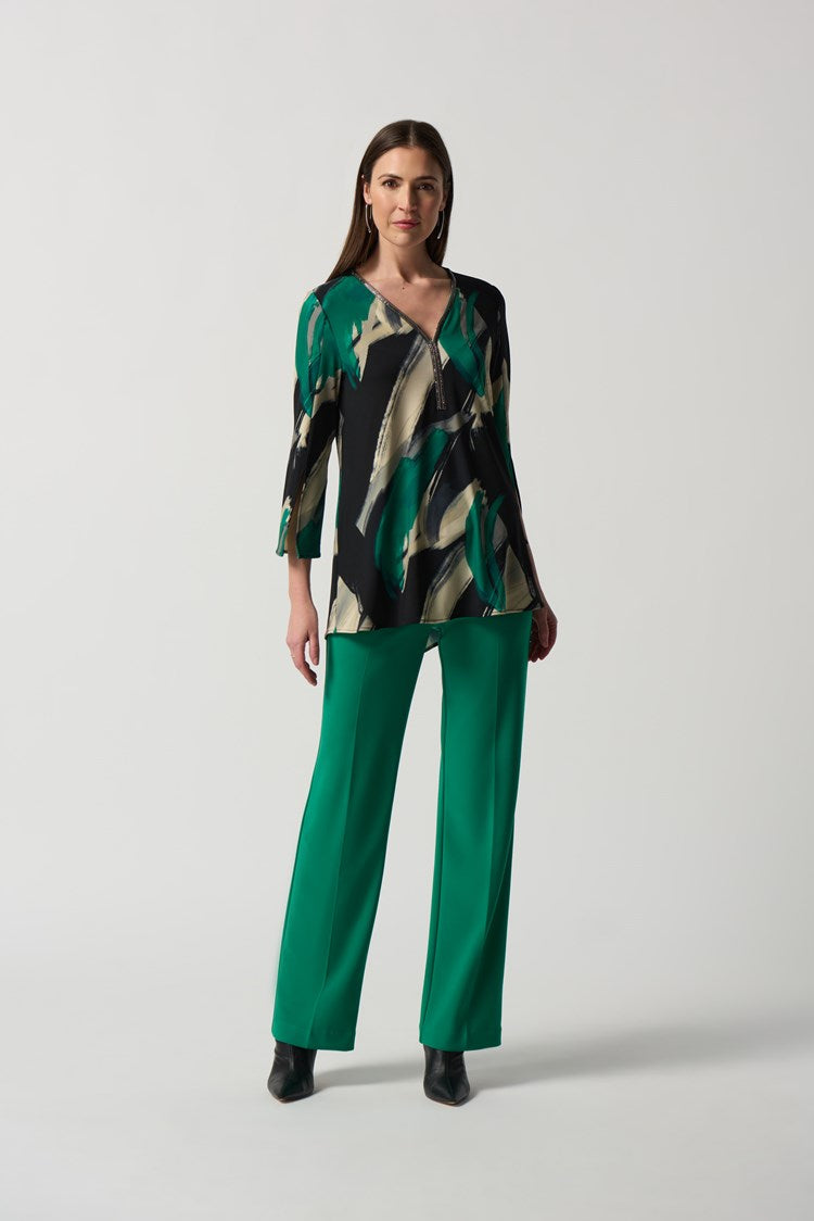 Joseph Ribkoff Abstract Print Fit-and Flare Tunic # 233178