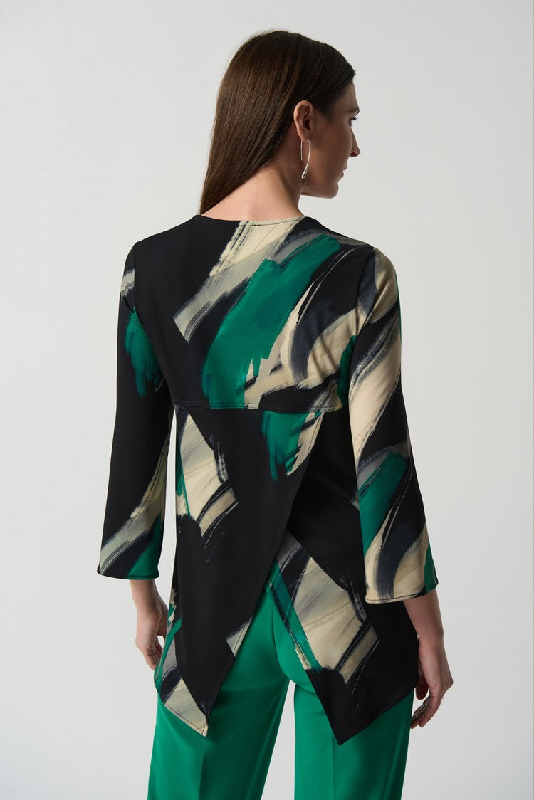 Joseph Ribkoff Abstract Print Fit-and Flare Tunic # 233178