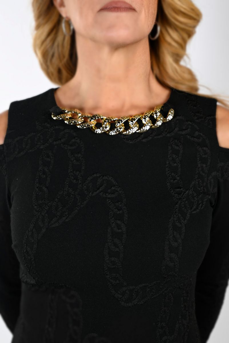 Frank Lyman Black Knit Dress # 233364