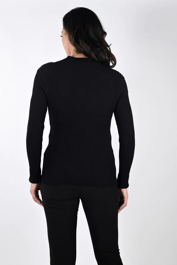 Frank Lyman Black Knit Top # 233842