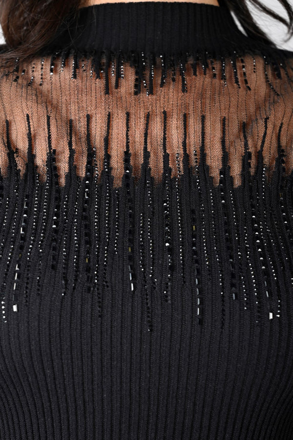 Frank Lyman Black Knit Top # 233842