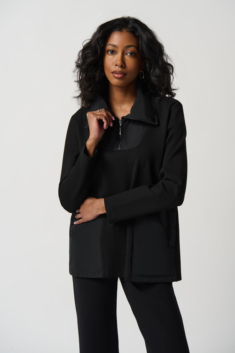 Joseph Ribkoff Quarter-Zip Knit Tunic With Memory Pockets # 234184