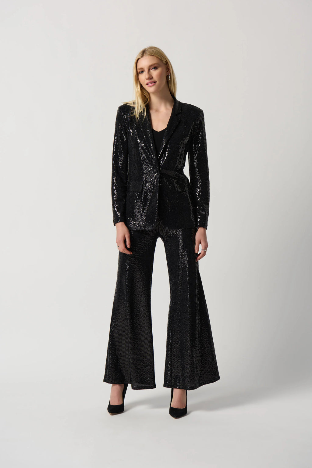 Joseph Ribkoff Novelty Knit Blazer with Notch Collar # 234142