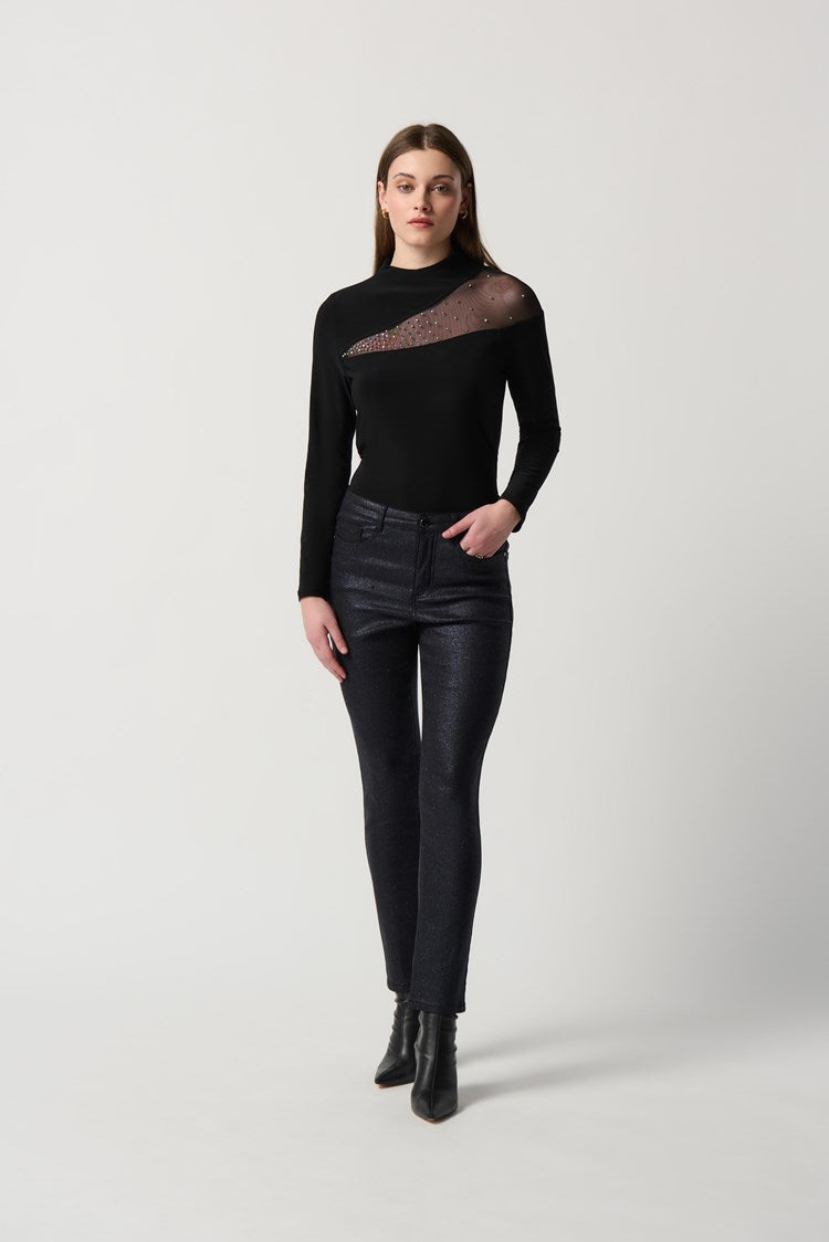 Baserange ~ Black Disc Long Sleeve Top | MAIMOUN
