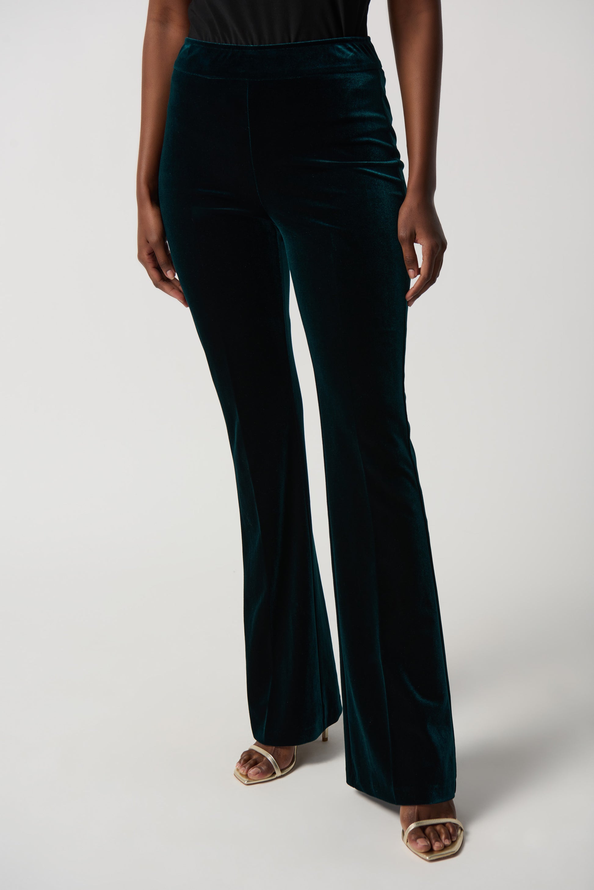 Joseph Ribkoff Velvet Flared Pull-On Pants #234289