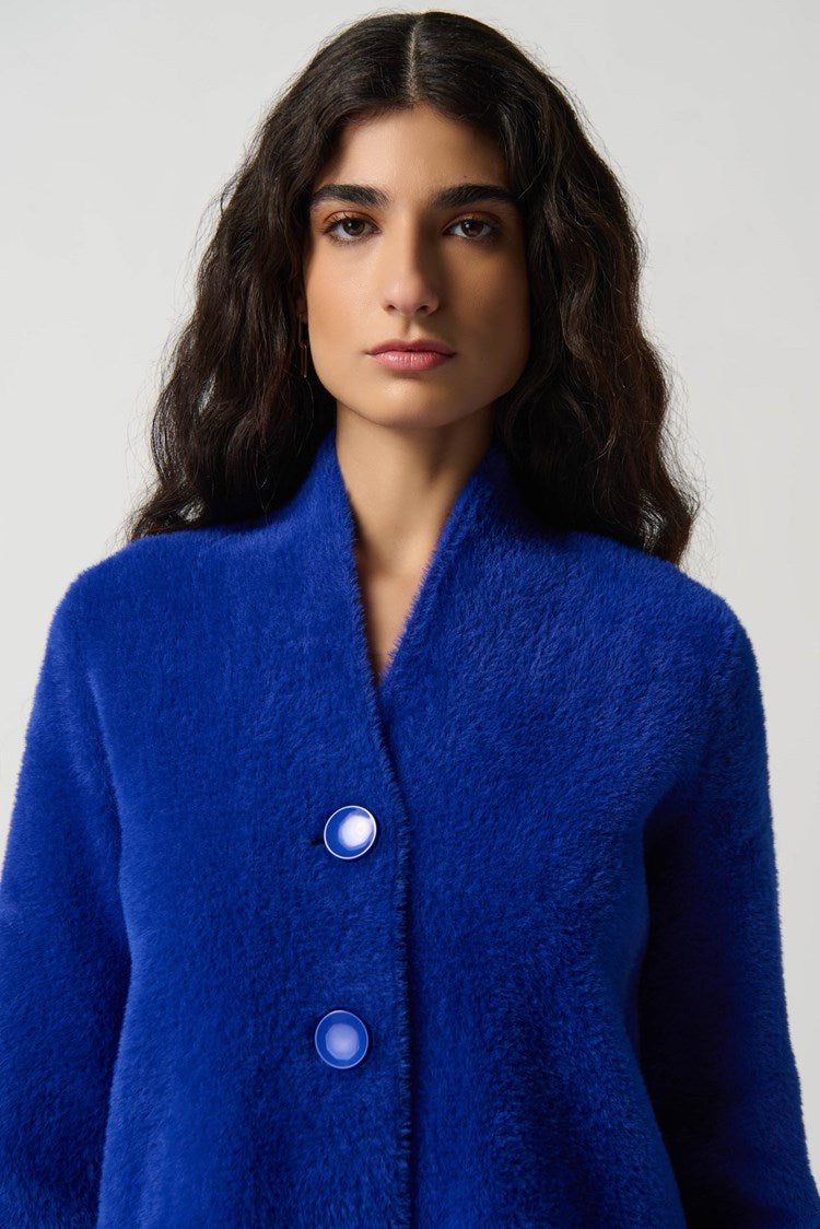 Joseph Ribkoff Feather Yarn Flared Coat # 234038