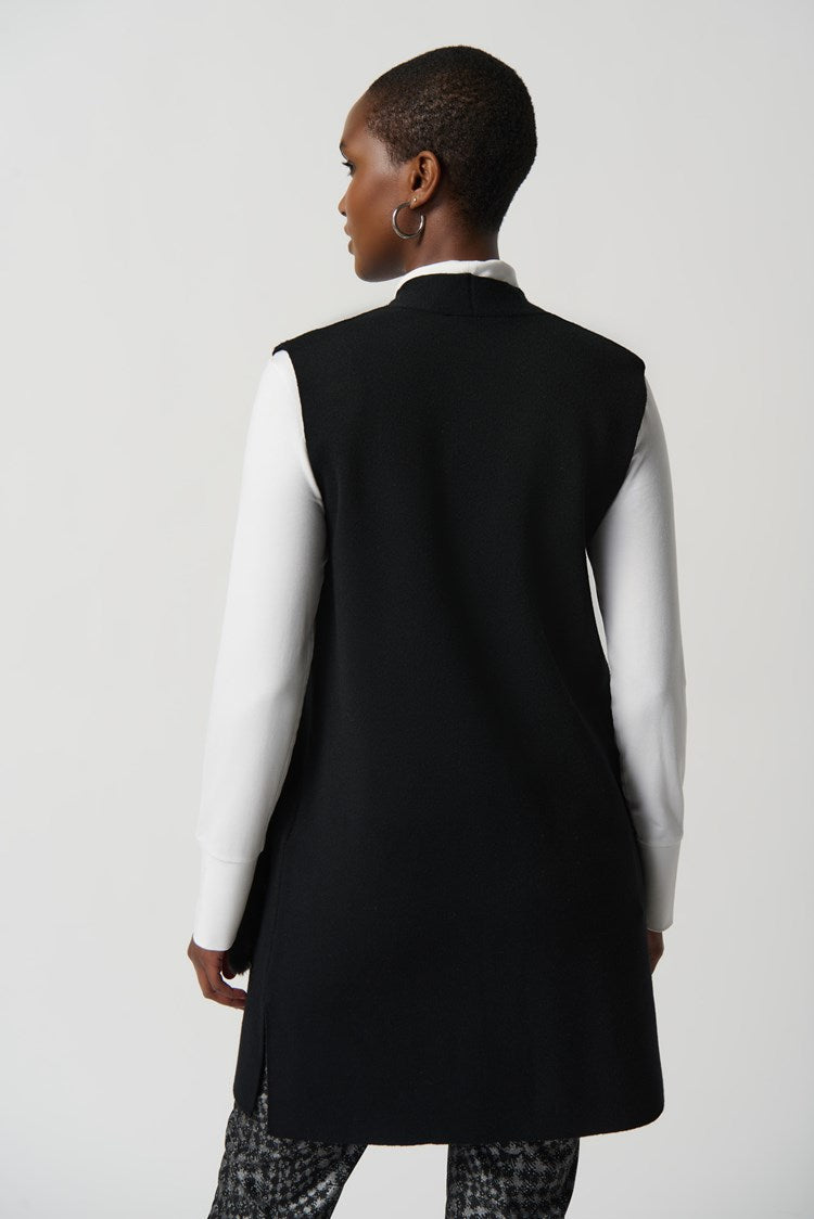 Joseph Ribkoff Sweater Knit And Faux Fur Vest # 234912 – Ziba Couture
