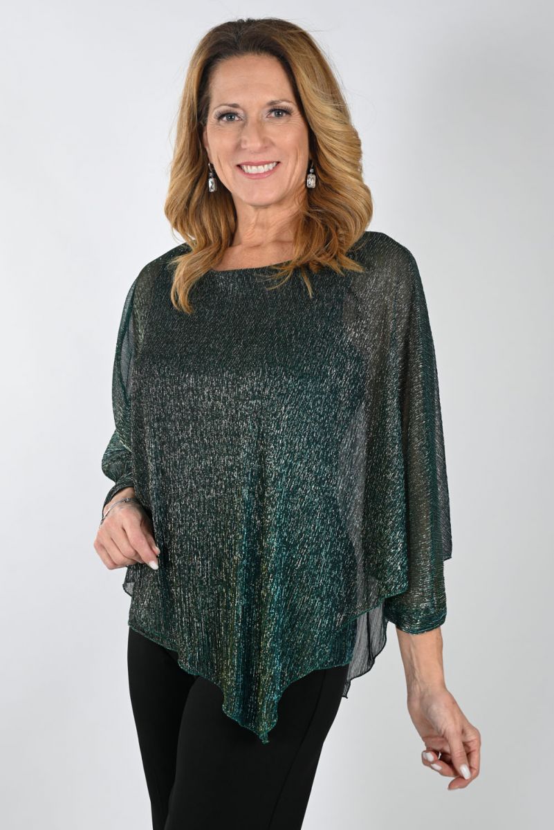 Frank Lyman Green/Turquoise Knit Top # 239159