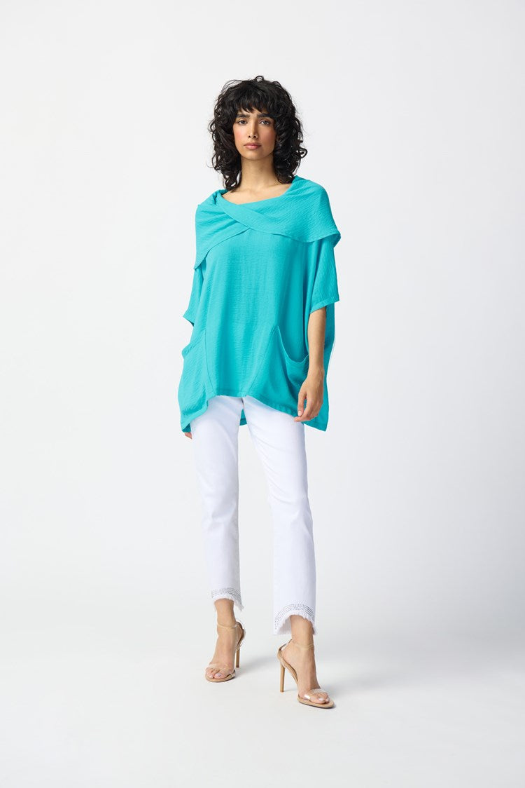 Joseph Ribkoff Gauze Cowl Neck Tunic #241043