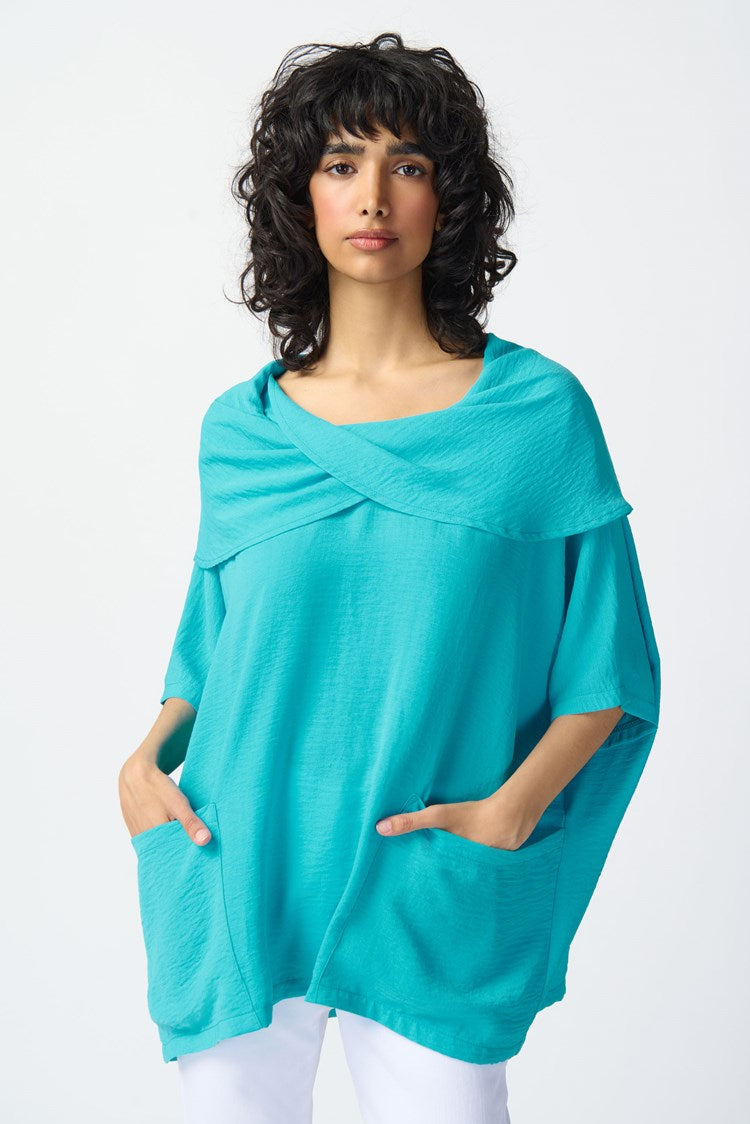 Joseph Ribkoff Gauze Cowl Neck Tunic #241043