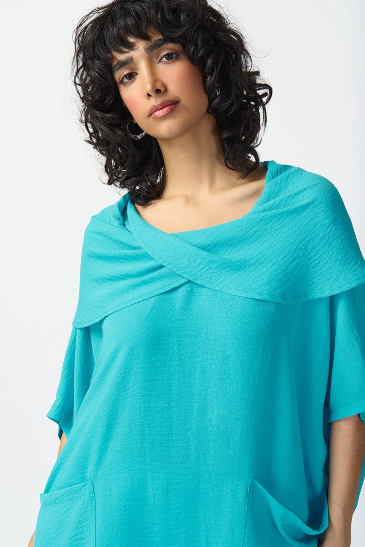 Joseph Ribkoff Gauze Cowl Neck Tunic #241043