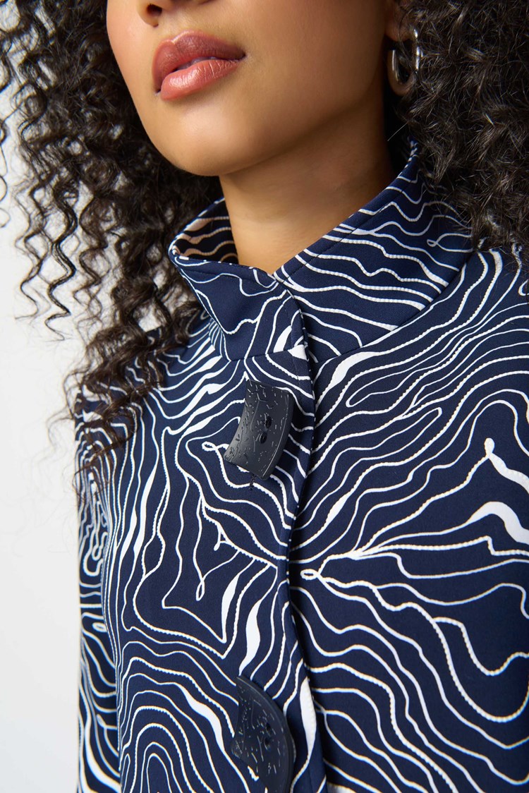 Joseph Ribkoff Abstract Puff Print Silky Knit Jacket #241200