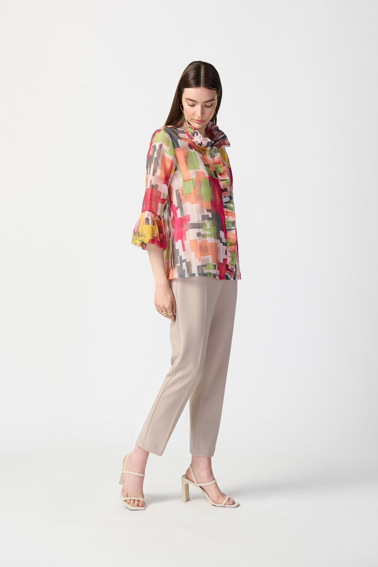 Joseph Ribkoff Abstract Print Woven Jacket #241222