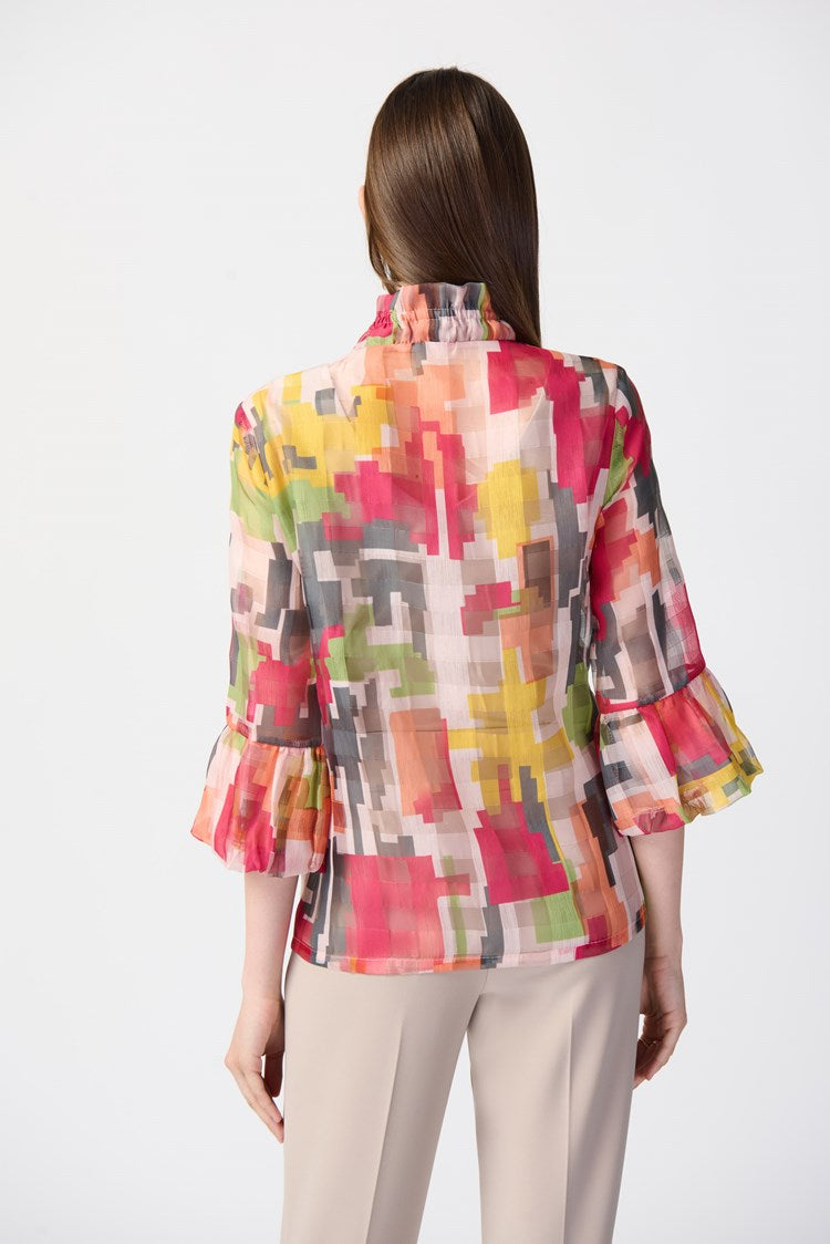 Joseph Ribkoff Abstract Print Woven Jacket #241222