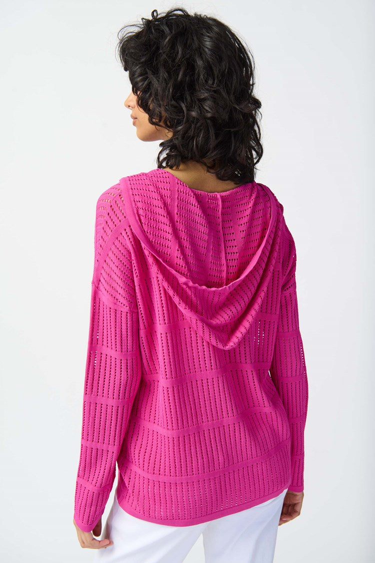 Joseph Ribkoff Soft Viscose Blend Yarn Hooded Sweater #241923