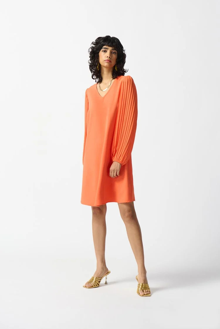Joseph Ribkoff Woven And Chiffon A-Line Dress #242022  Ziba Couture