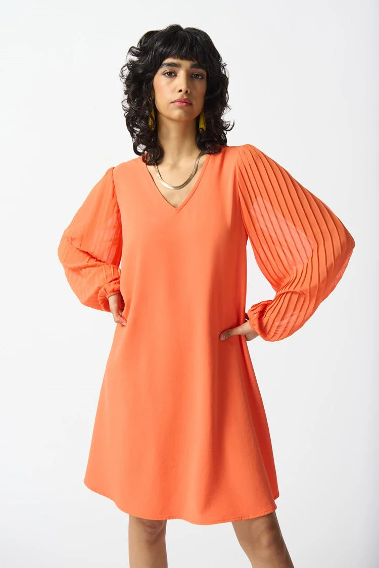 Joseph Ribkoff Woven And Chiffon A-Line Dress #242022