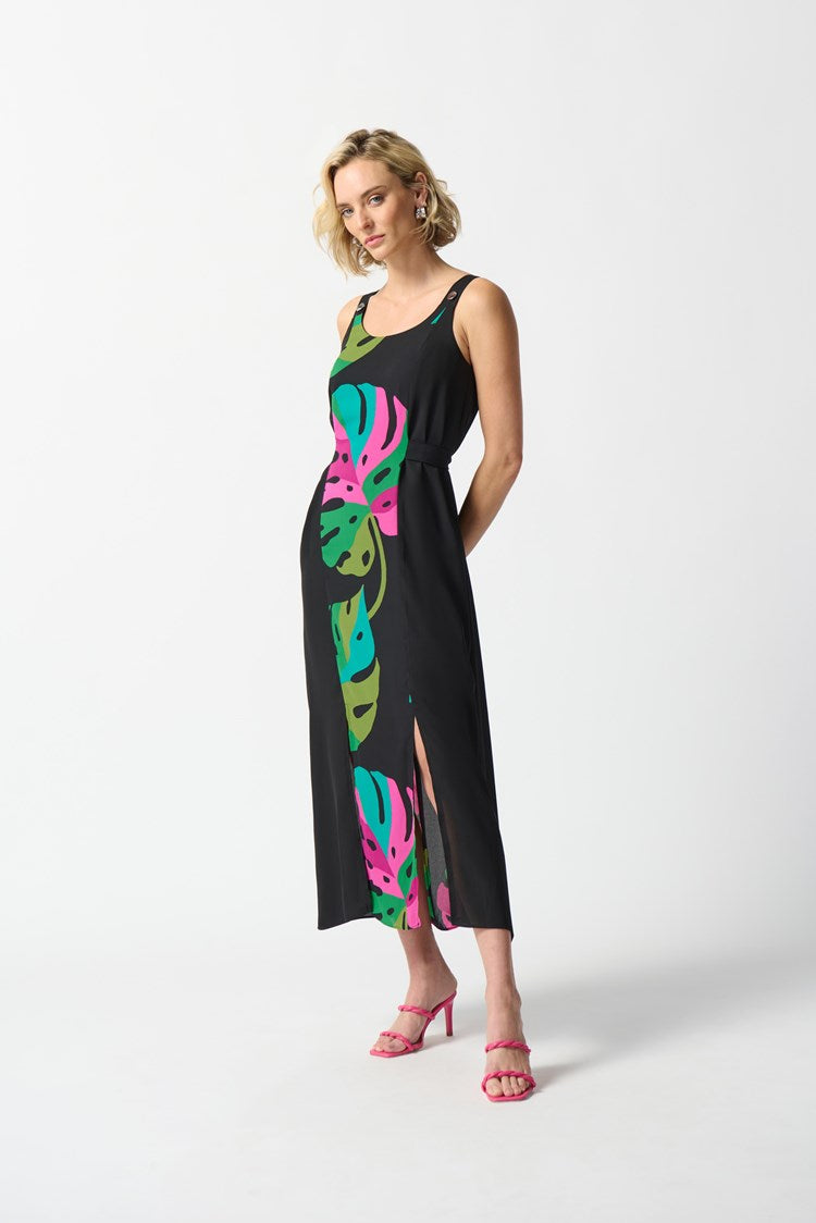 Joseph Ribkoff Georgette Tropical Print Dress #242163