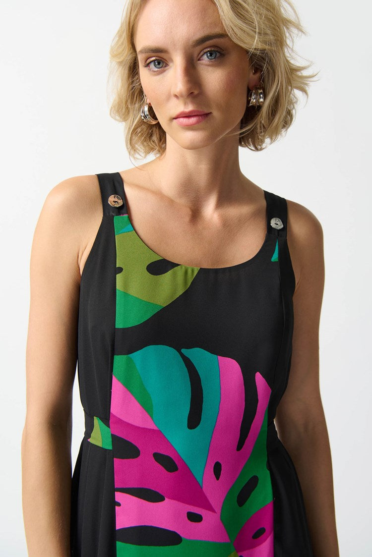 Joseph Ribkoff Georgette Tropical Print Dress #242163
