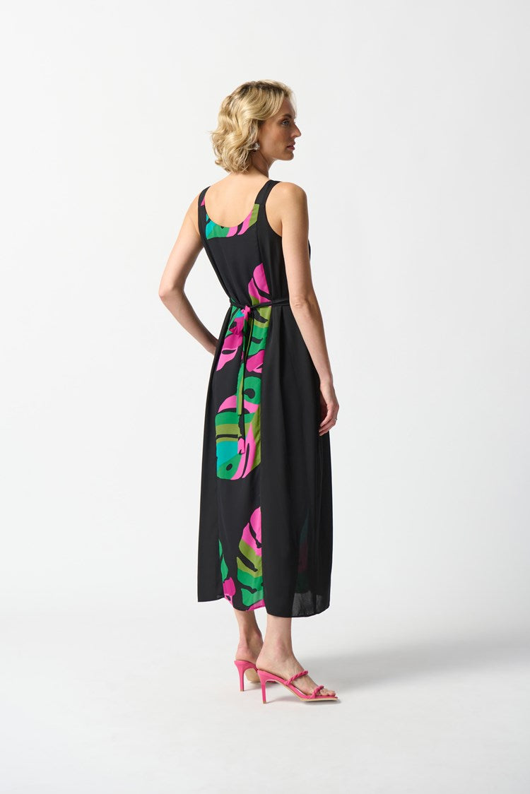 Joseph Ribkoff Georgette Tropical Print Dress #242163