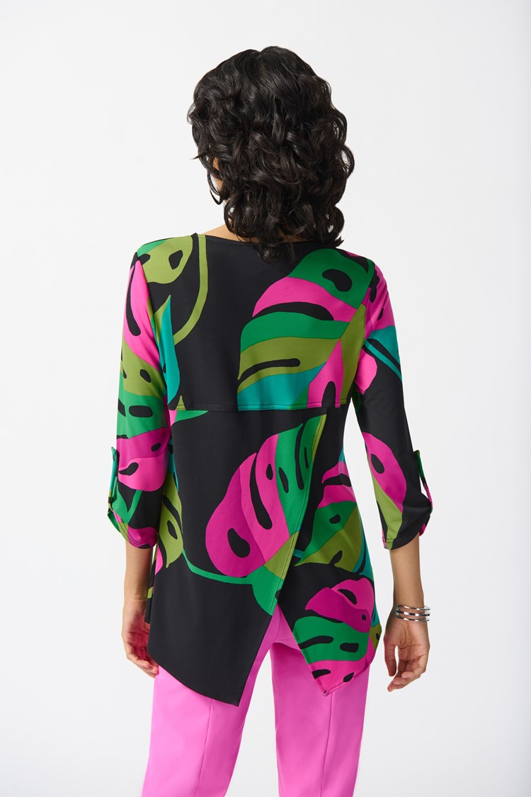 Joseph Ribkoff Silky Knit Tropical Print Tunic #242232