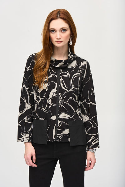 Joseph Ribkoff Sweater Knit Abstract Print Top #243188