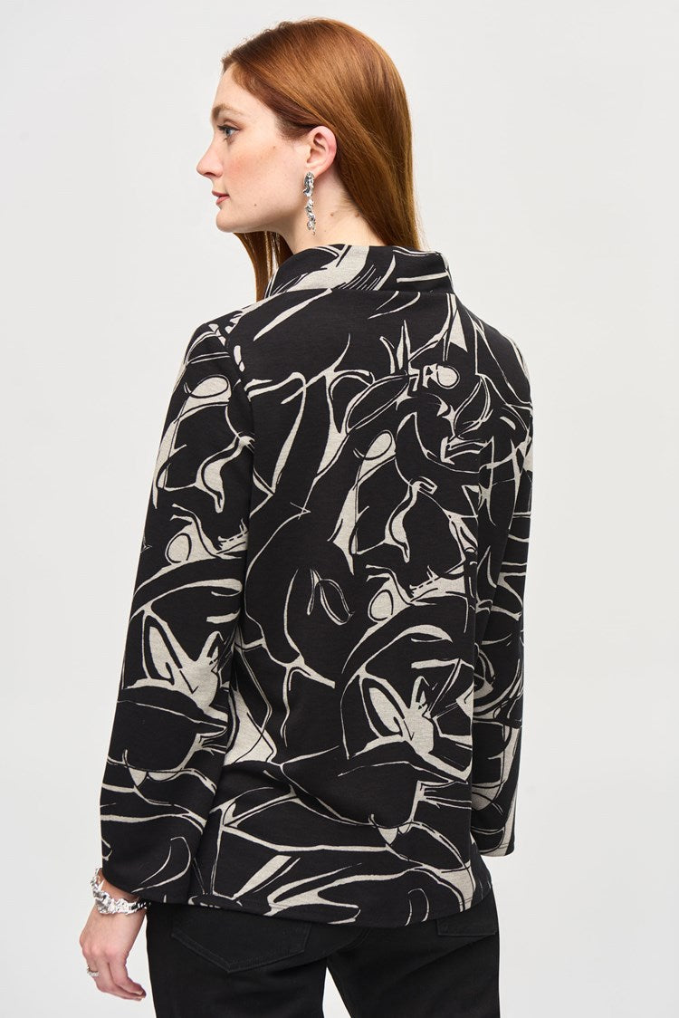 Joseph Ribkoff Sweater Knit Abstract Print Top #243188