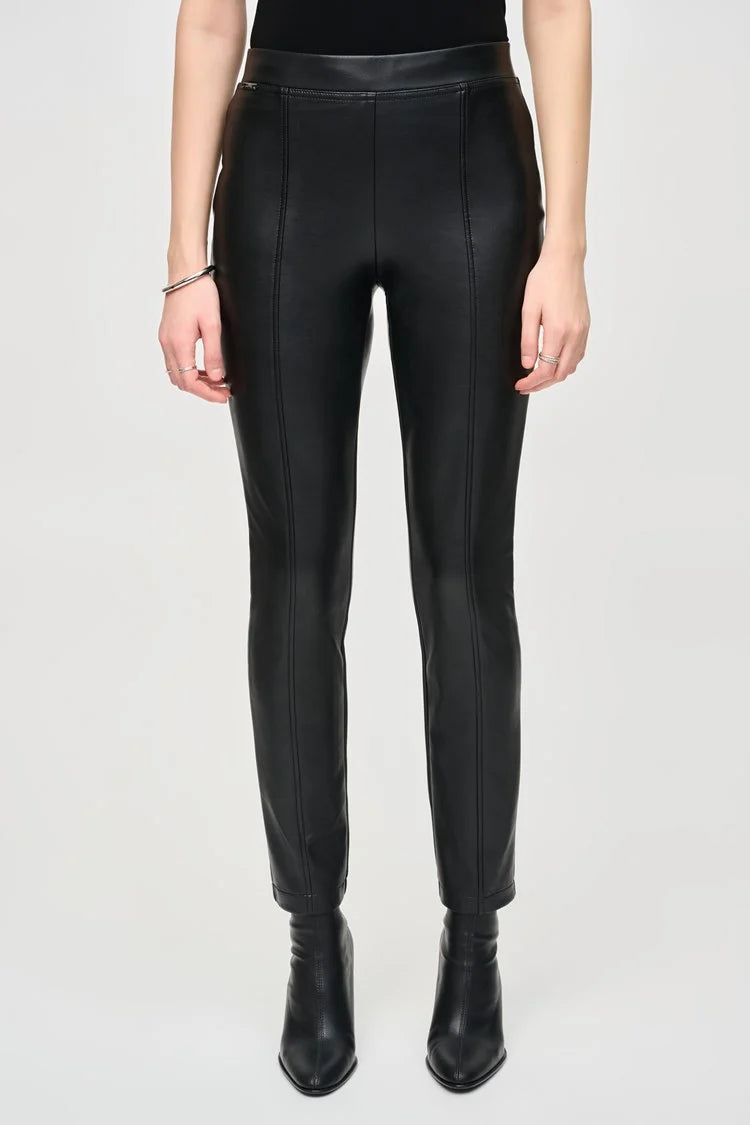 Joseph Ribkoff Bonded Leatherette Slim Fit Pants #243220
