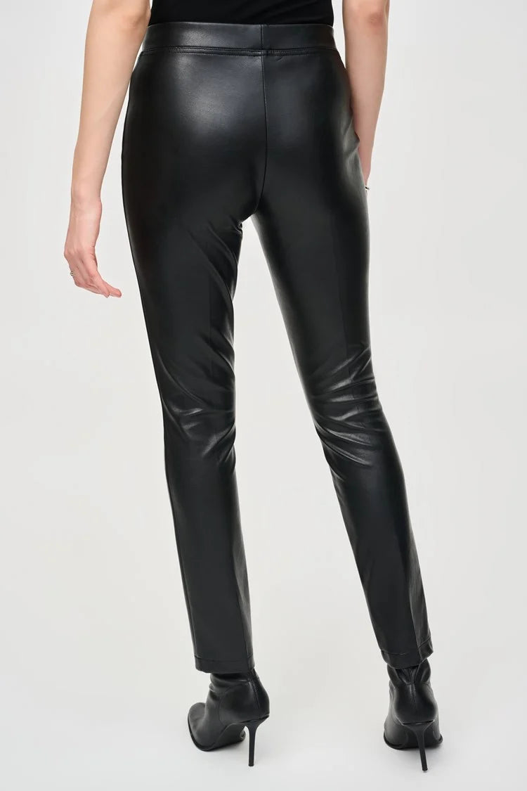 Joseph Ribkoff Bonded Leatherette Slim Fit Pants #243220