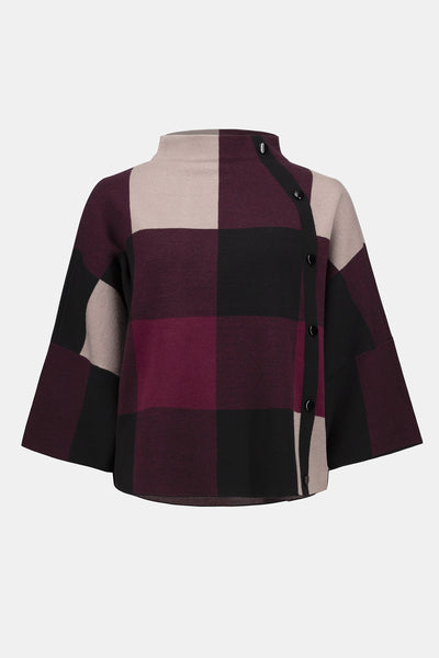 Plaid Jacquard Sweater Knit Top  #243948F25
