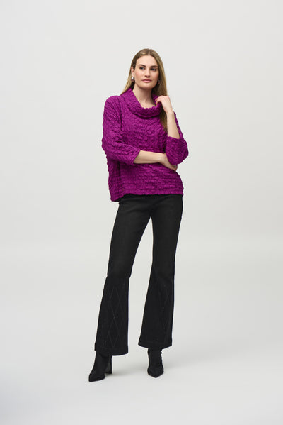 Woven Jacquard Boxy Top