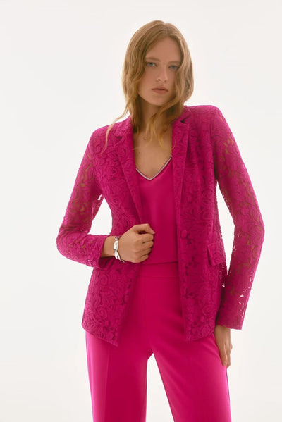 Joseph Ribkoff Signature | Stretch Lace Fitted Blazer #251726