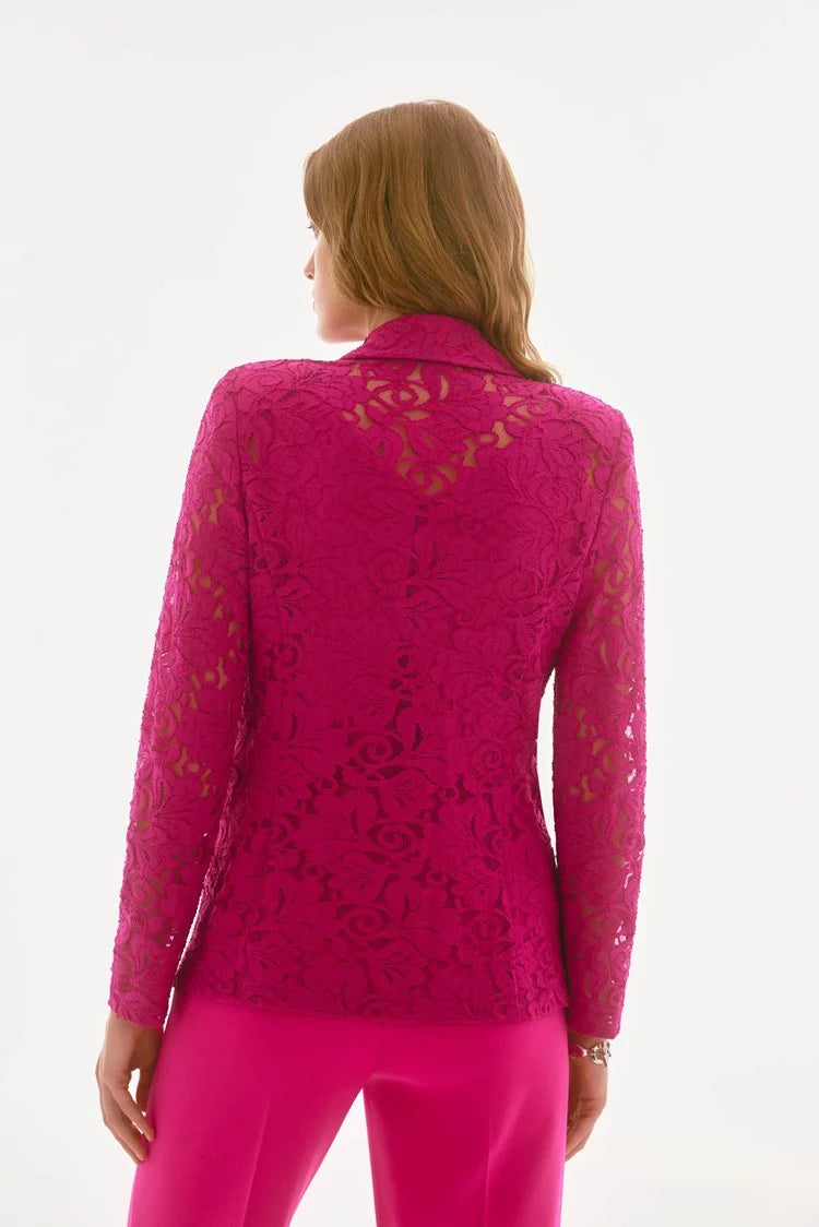 Joseph Ribkoff Signature | Stretch Lace Fitted Blazer #251726