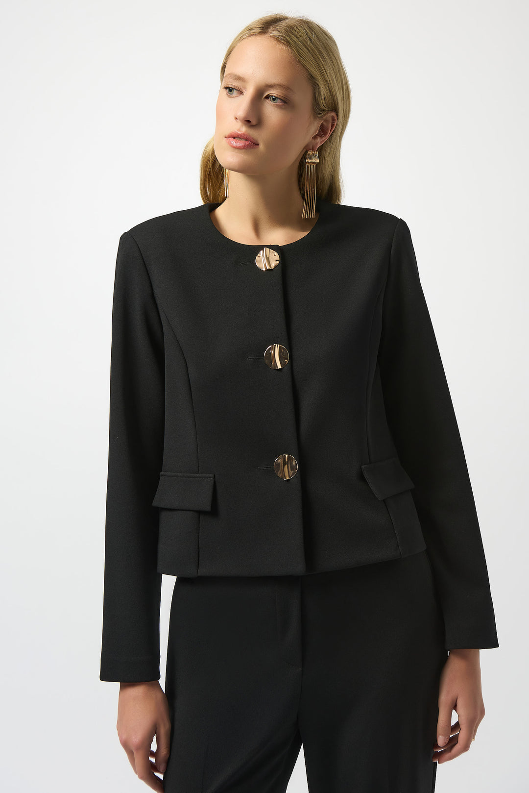 Scuba Crepe Boxy Blazer #253071 – Ziba Couture