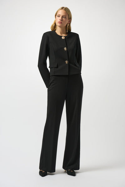 Scuba Crepe Wide-Leg Pants #253073