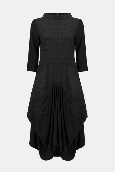 Bubble Jacquard & Silky Knit Cocoon Dress #253085