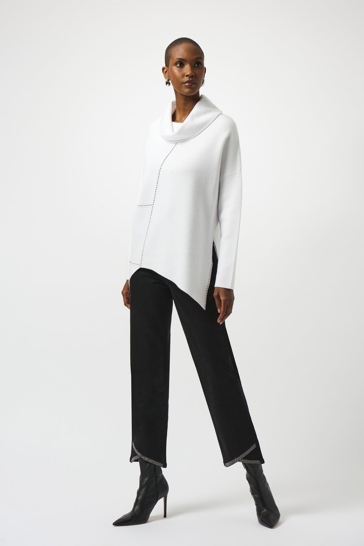 Sweater Knit Asymmetrical Pullover