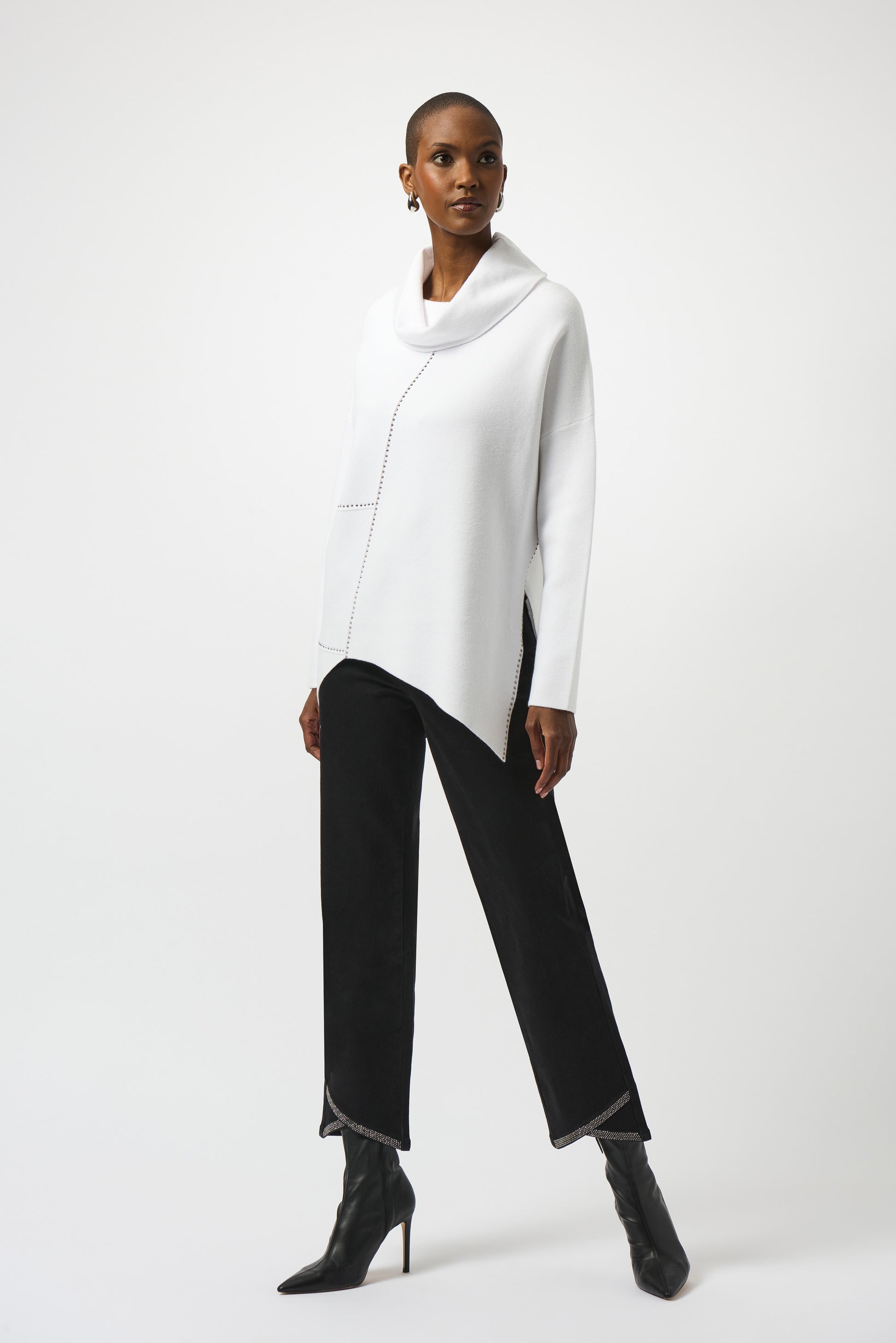Sweater Knit Asymmetrical Pullover