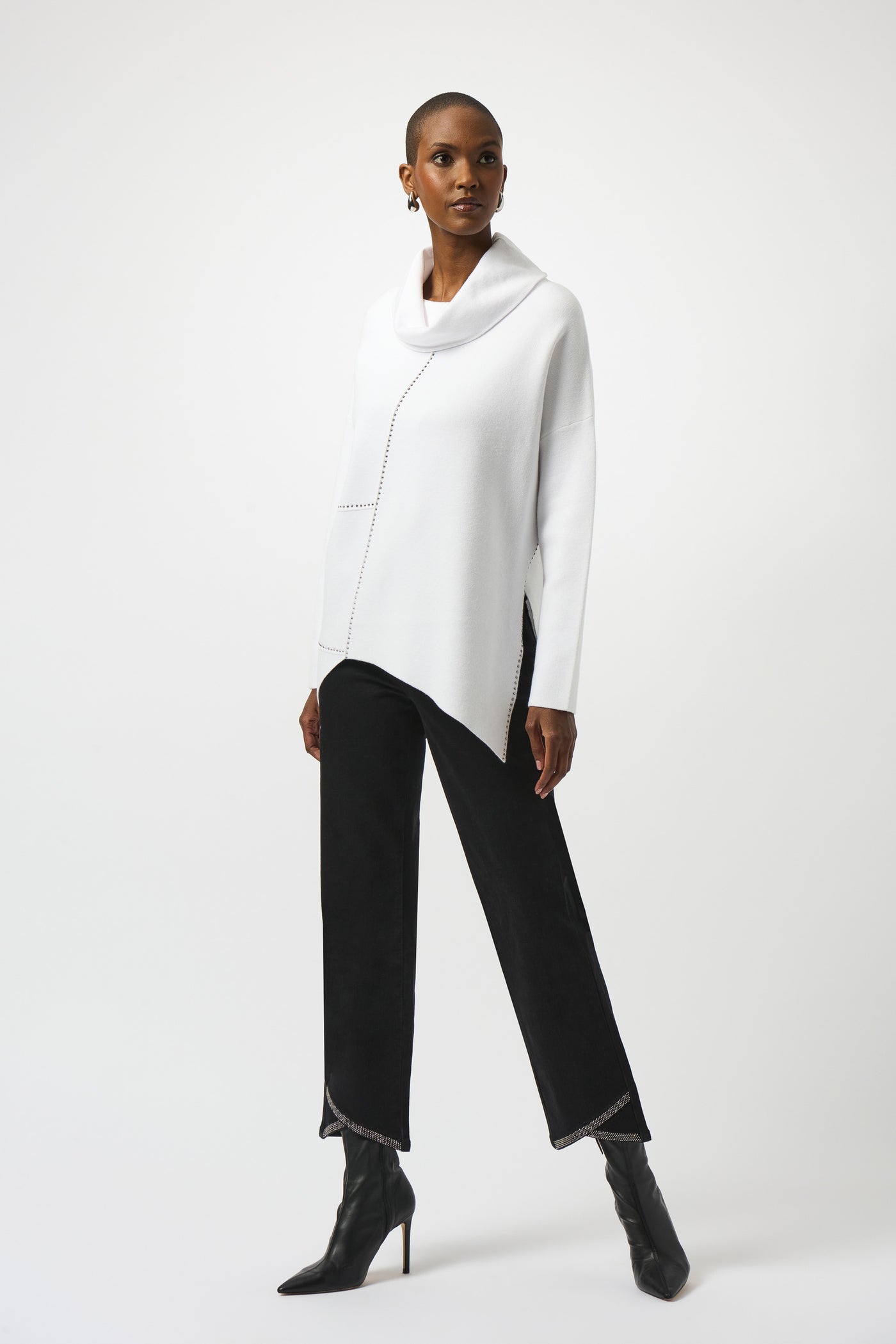 Sweater Knit Asymmetrical Pullover