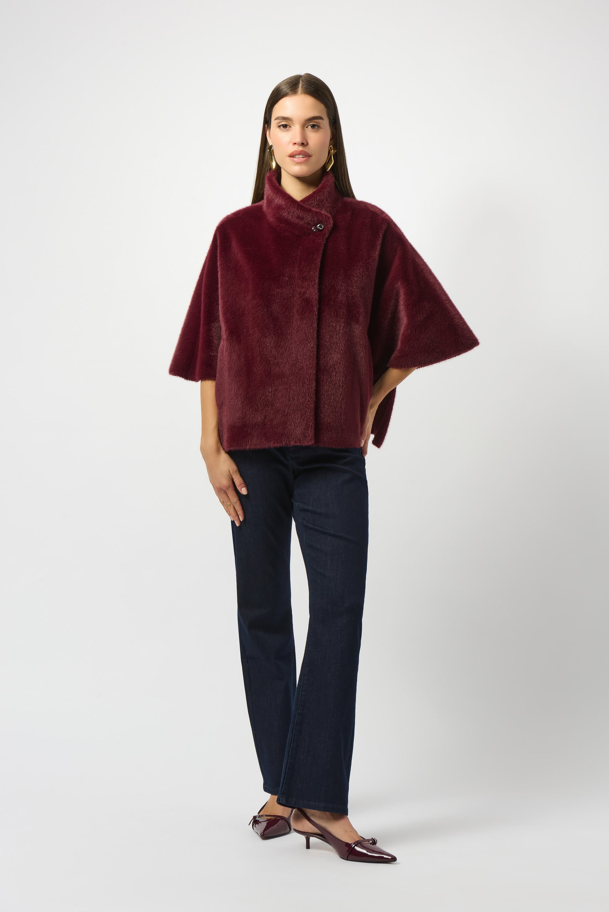 Bonded Faux Fur Suede Jacket #253924